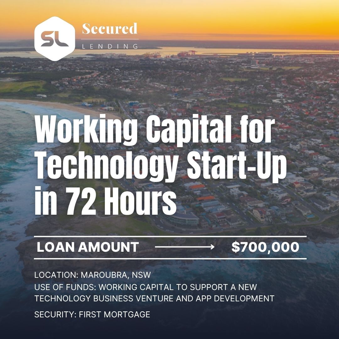 $700K Working Capital for a Technology Start-Up Settled in 72 Hours